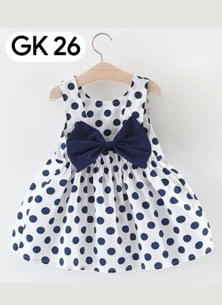 Navy Blue Colour GURUKRUPA Fancy Stylish Party Wear Girls Kids Colllection GK-26
